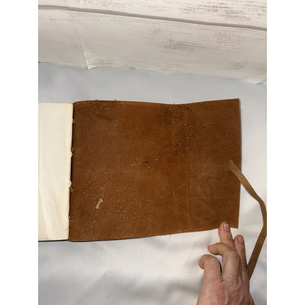 Leather Bound Journal Handmade note book with long tie wrap‎ leather book craft